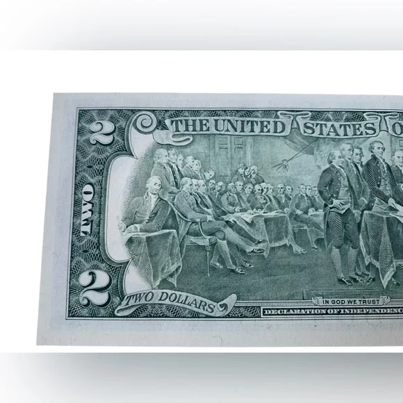 Two Dollar Bill with Green Seal Series 2003A H03472180A Serial Number - Picture 5 of 6